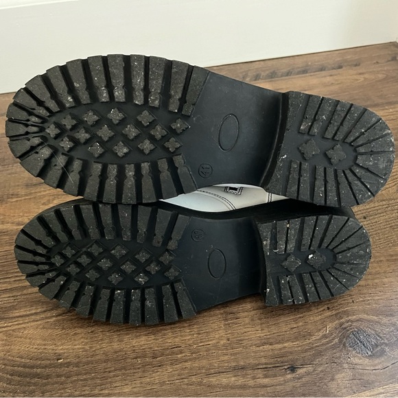 White Combat Boots Zip Side Women’s 10 (41) - Picture 8 of 10